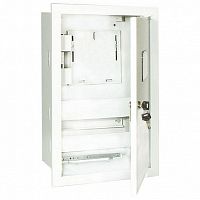 Распределительный шкаф ЩУРв 12 мод., IP31, встраиваемый, сталь, серая дверь, с клеммами |  код. SQ0905-0026 |  TDM
